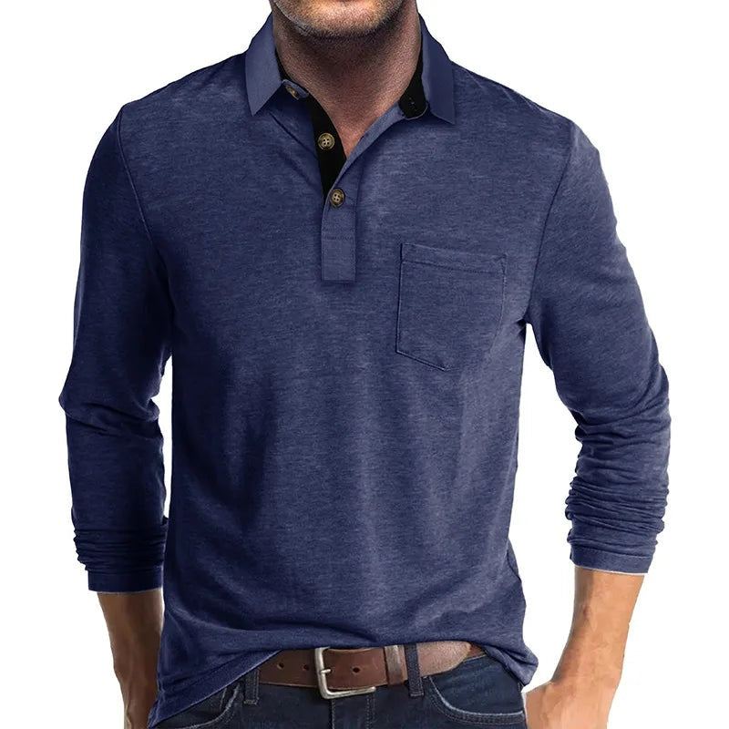 Guillermo | Polo a maniche lunghe da uomo con colletto e tasca
