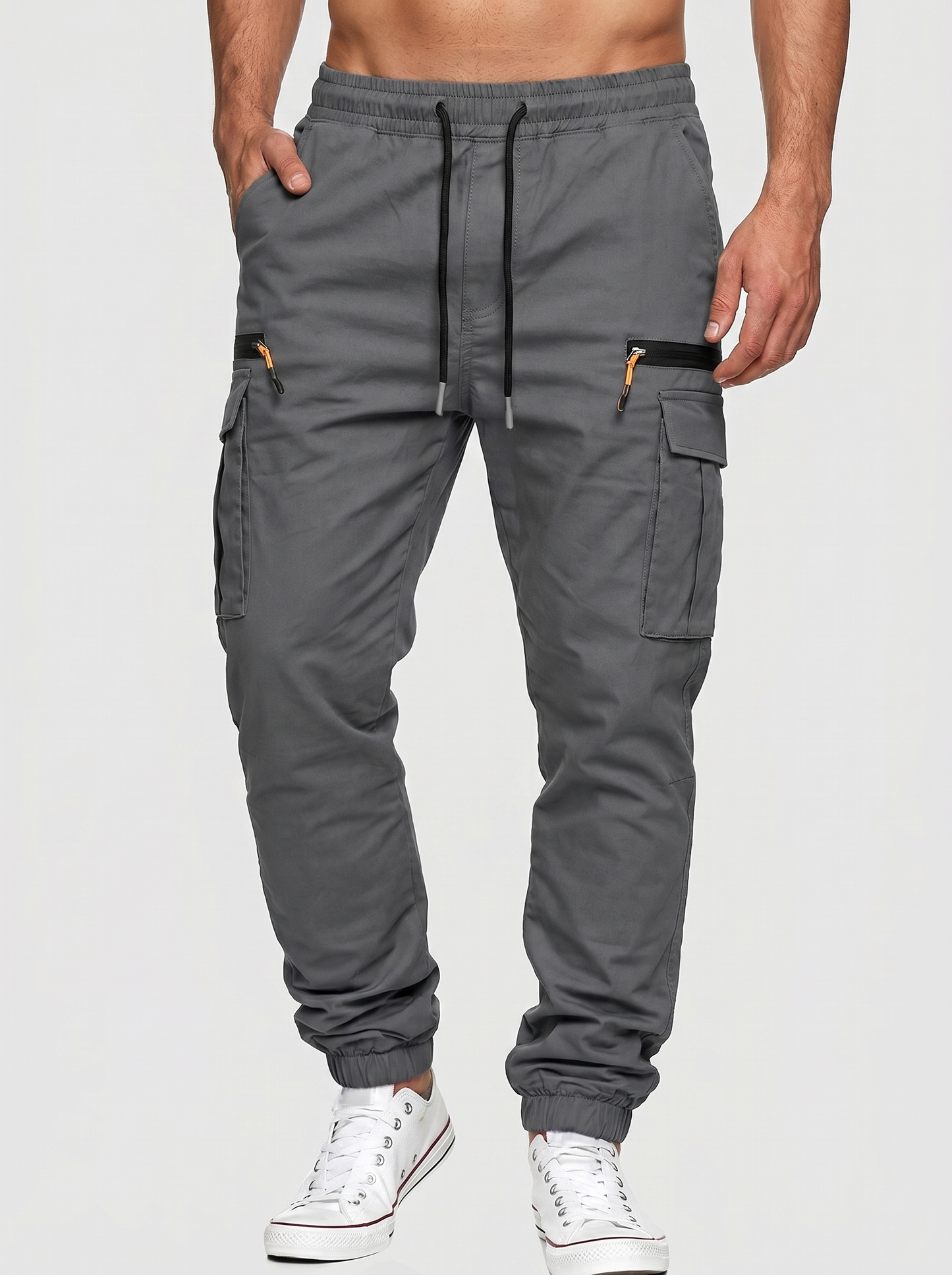 Soler - Pantaloni cargo da uomo multioccasione