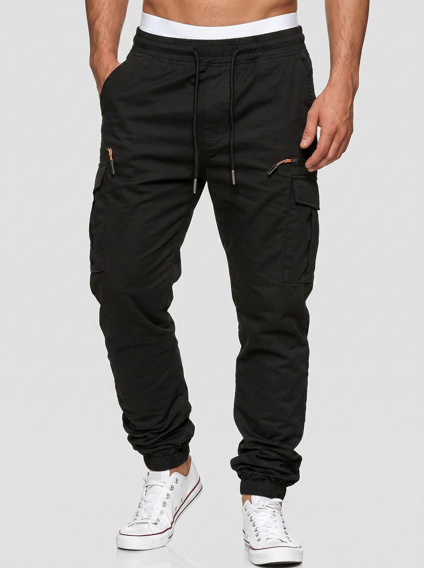 Soler - Pantaloni cargo da uomo multioccasione