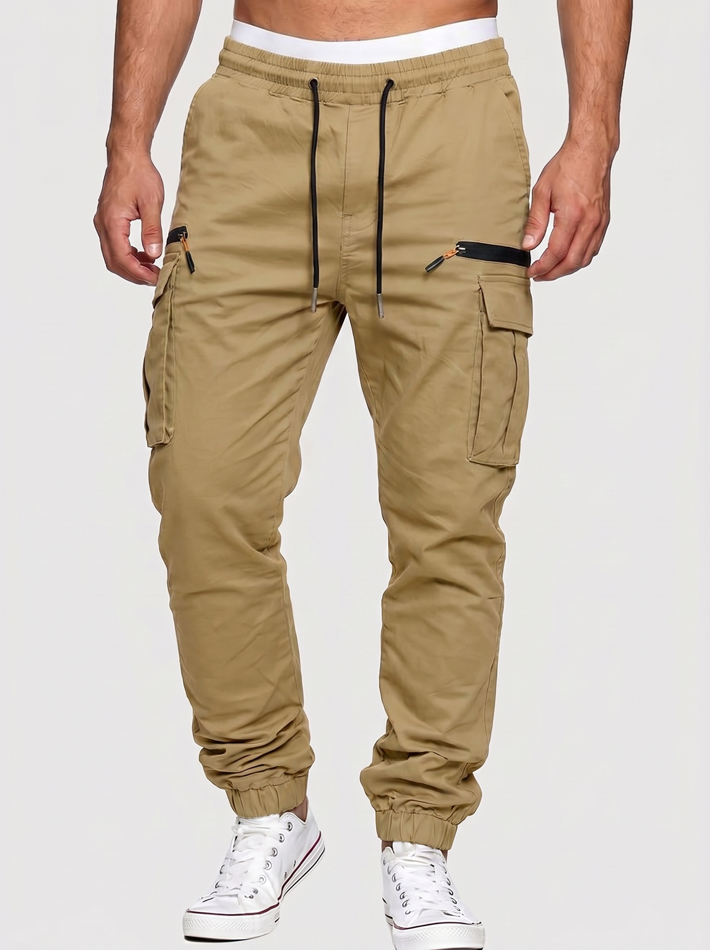 Soler - Pantaloni cargo da uomo multioccasione
