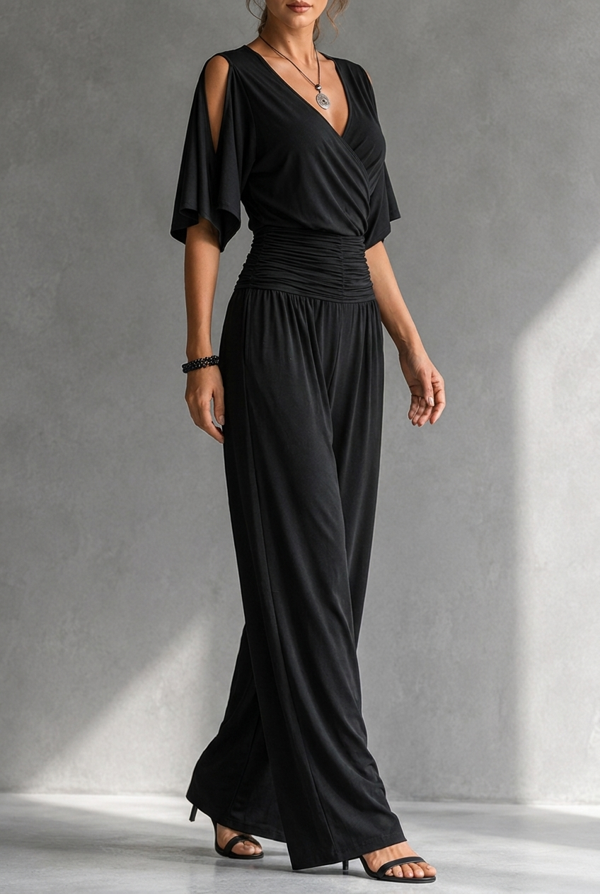 Aldara - Tuta elegante con spalle scoperte