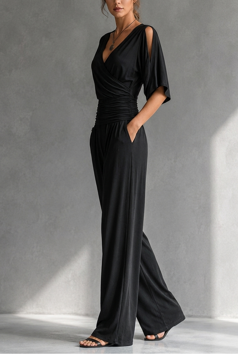 Aldara - Tuta elegante con spalle scoperte