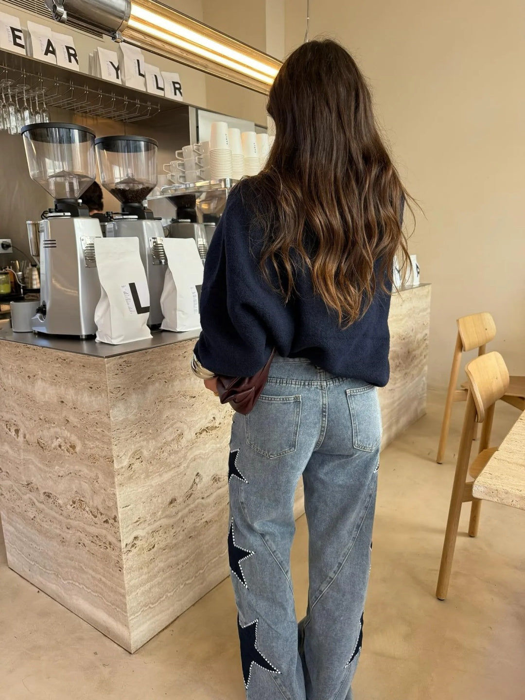 Jeans dritti con stelle Casual Star
