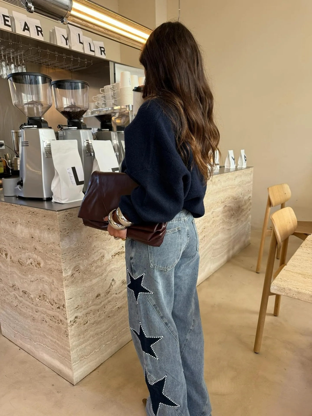 Jeans dritti con stelle Casual Star