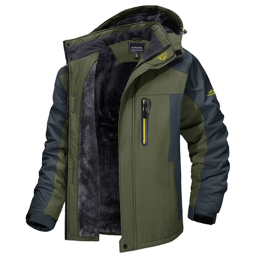 Iván | Giacca softshell impermeabile da uomo con fodera in pile e cappuccio