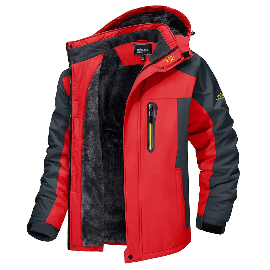 Iván | Giacca softshell impermeabile da uomo con fodera in pile e cappuccio