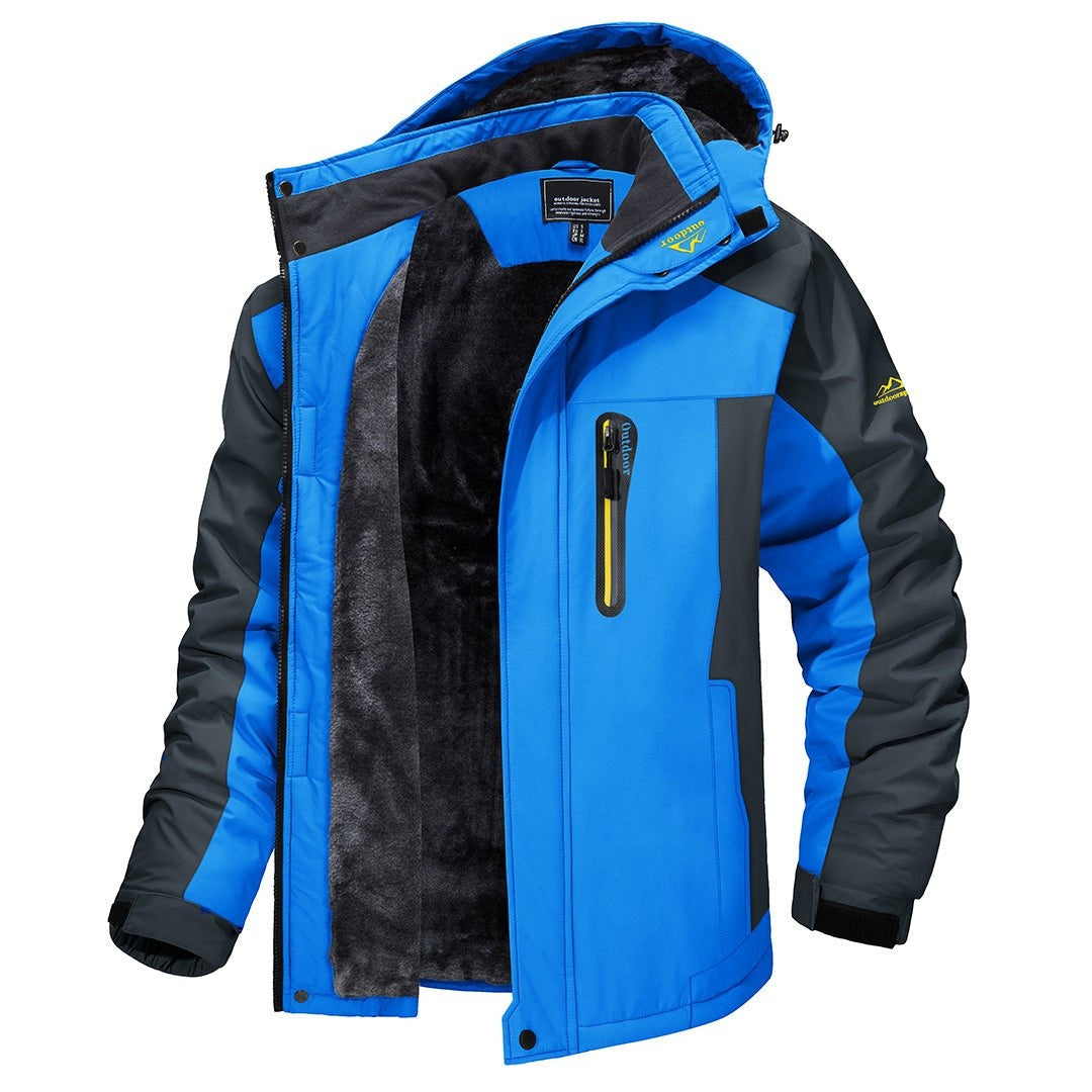 Iván | Giacca softshell impermeabile da uomo con fodera in pile e cappuccio