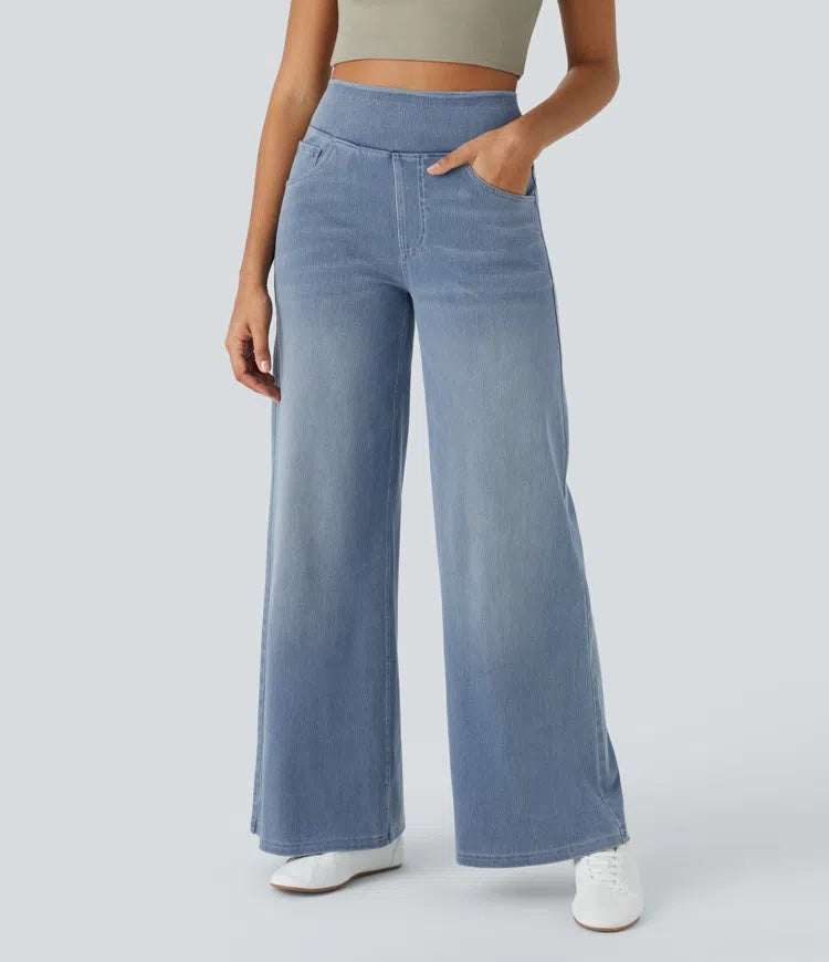 Laia | Jeans a vita alta da donna a gamba larga