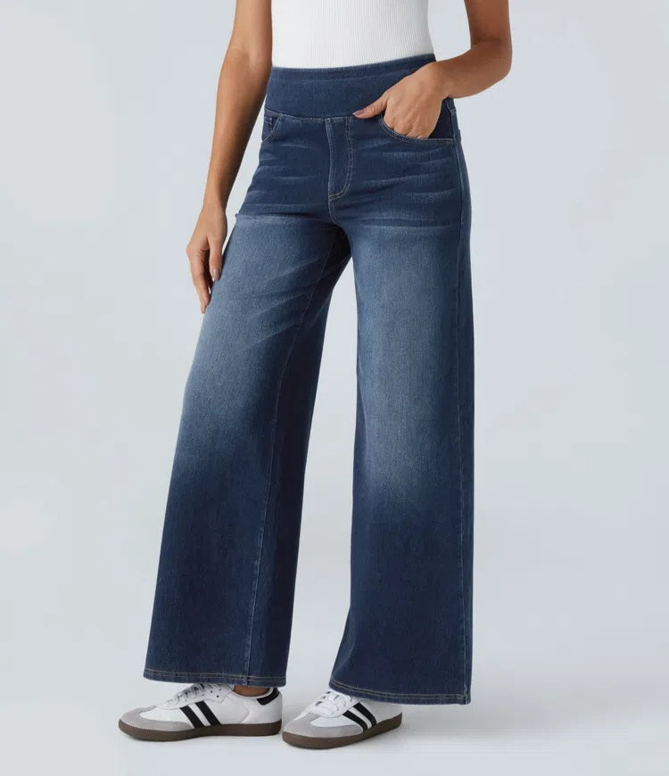 Laia | Jeans a vita alta da donna a gamba larga