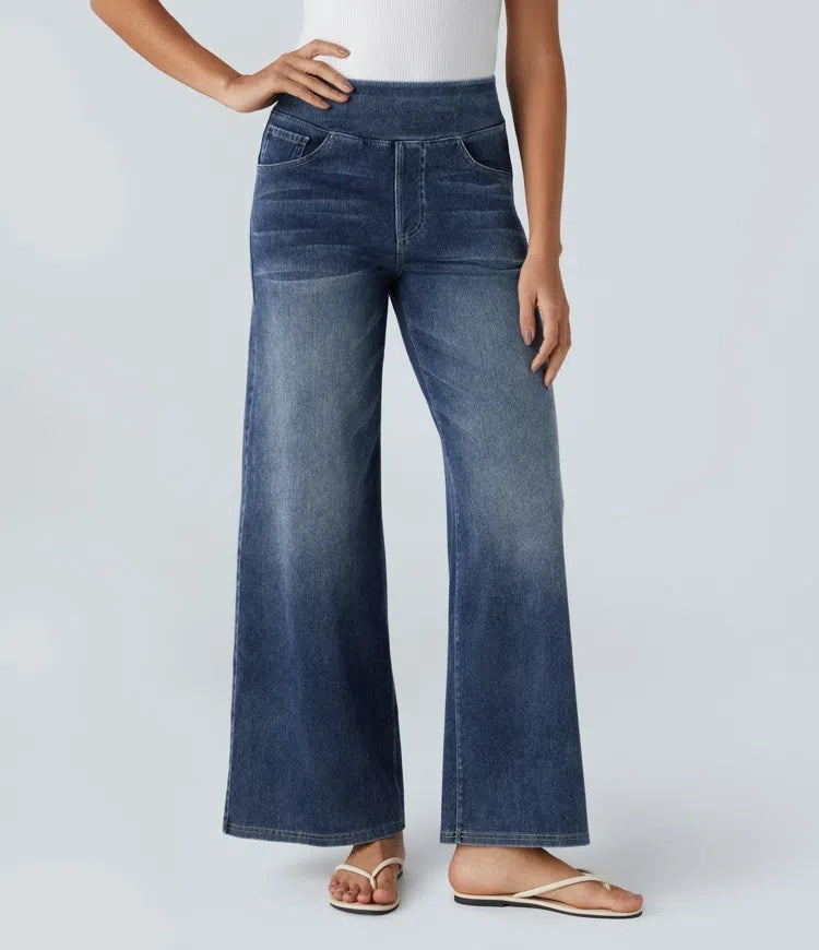 Laia | Jeans a vita alta da donna a gamba larga