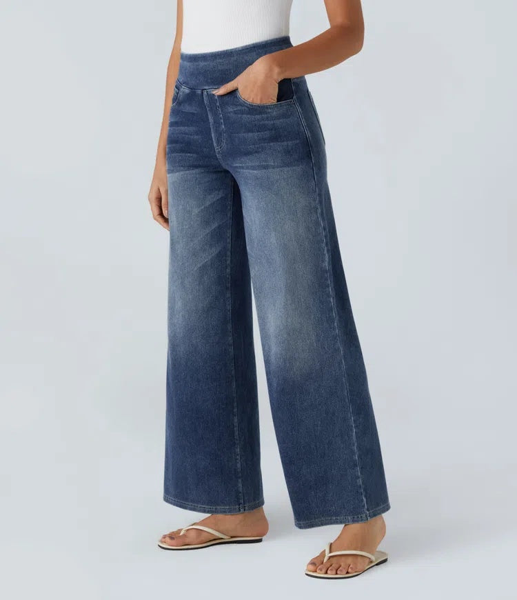 Laia | Jeans a vita alta da donna a gamba larga