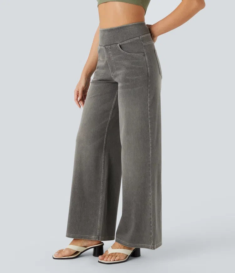 Laia | Jeans a vita alta da donna a gamba larga