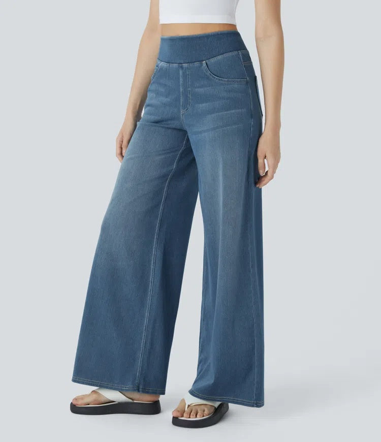 Laia | Jeans a vita alta da donna a gamba larga