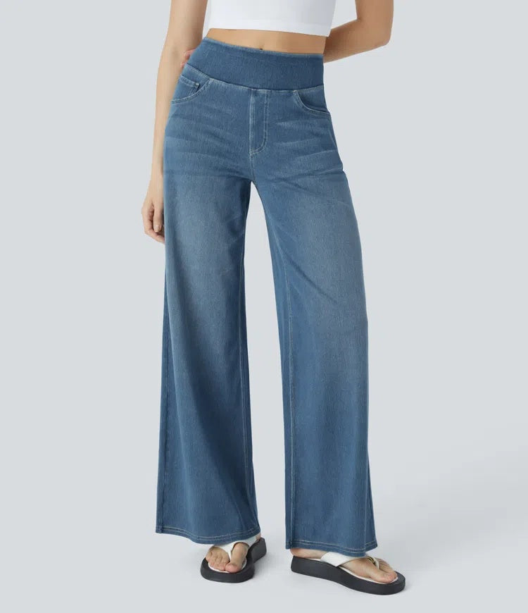 Laia | Jeans a vita alta da donna a gamba larga