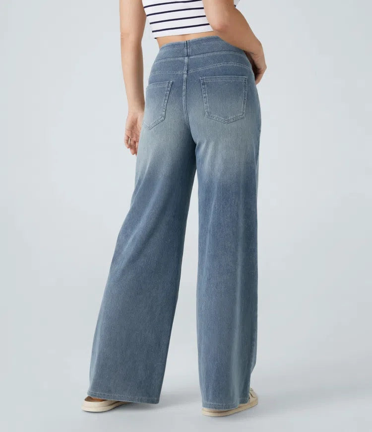 Laia | Jeans a vita alta da donna a gamba larga