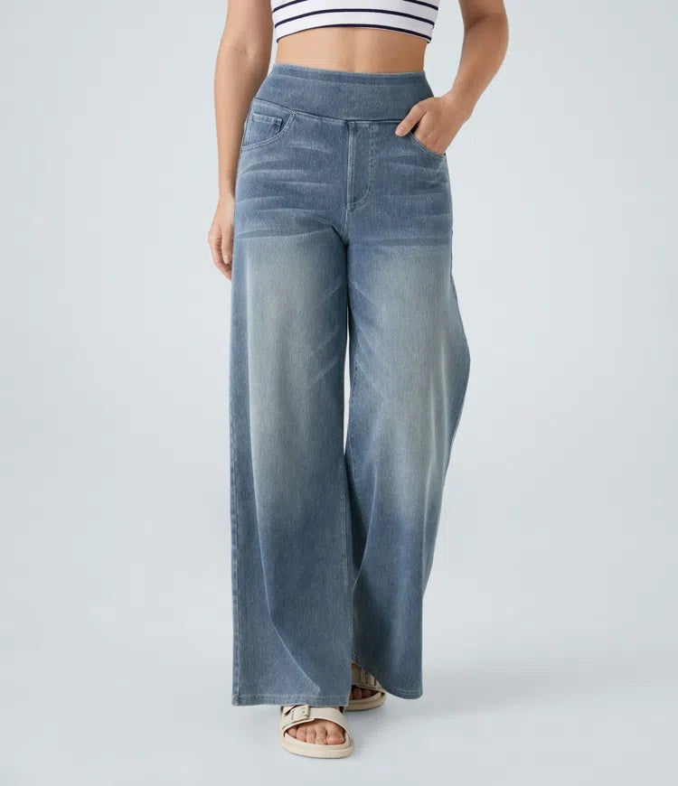 Laia | Jeans a vita alta da donna a gamba larga