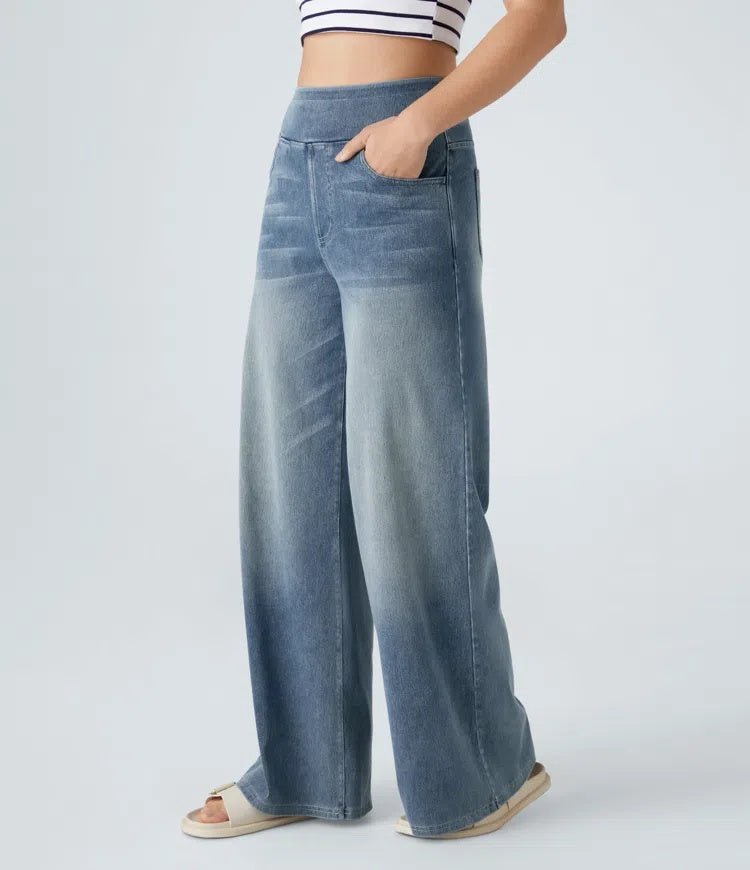 Laia | Jeans a vita alta da donna a gamba larga