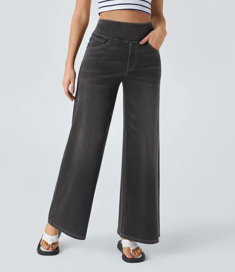 Laia | Jeans a vita alta da donna a gamba larga