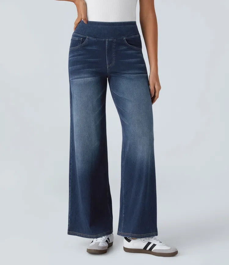 Laia | Jeans a vita alta da donna a gamba larga