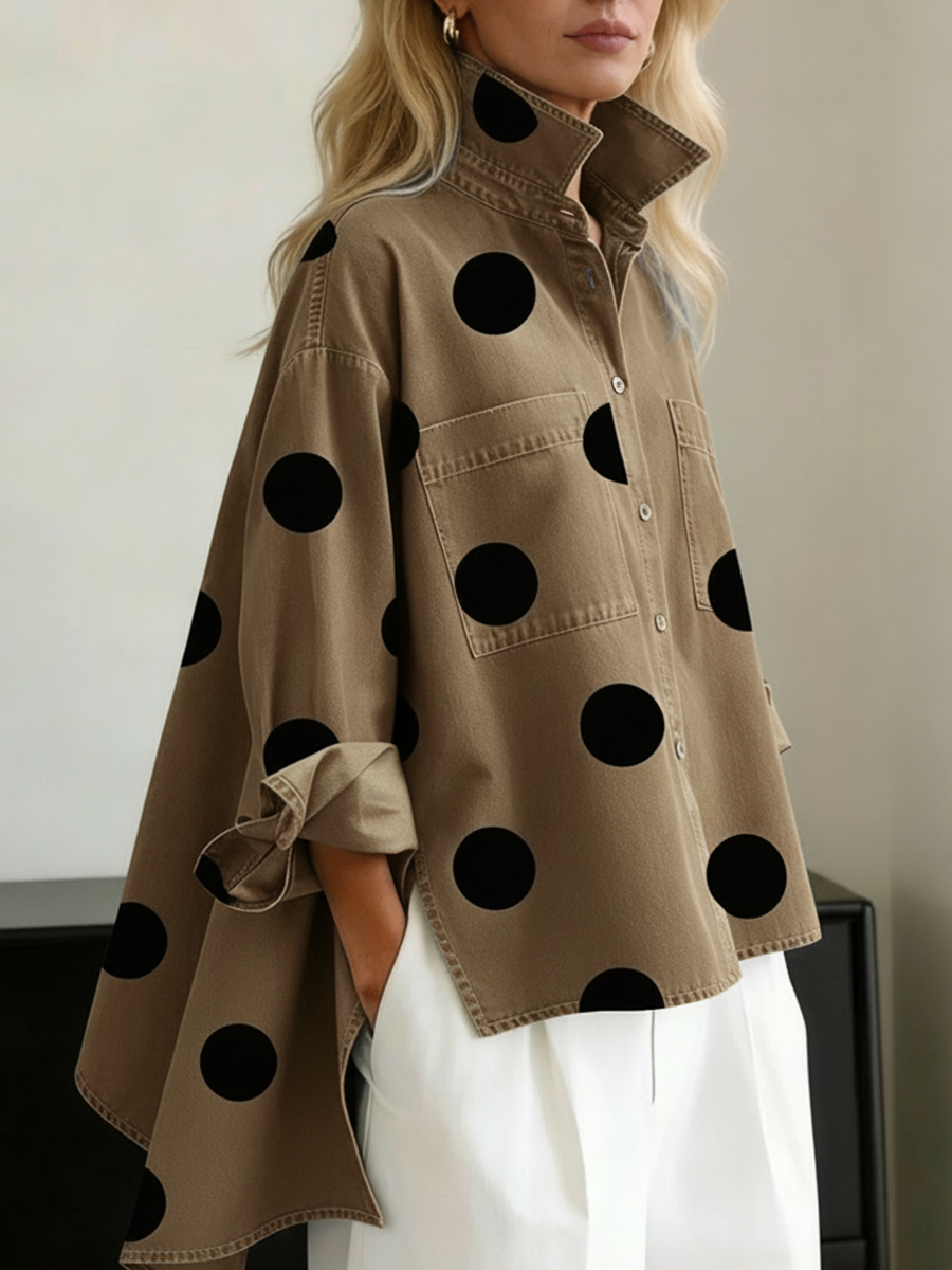 Vittoria - Camicia Oversize a Pois