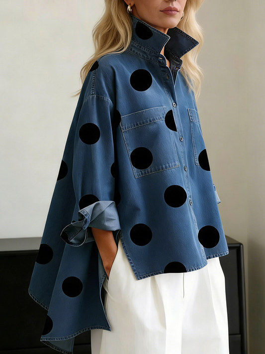 Vittoria - Camicia Oversize a Pois
