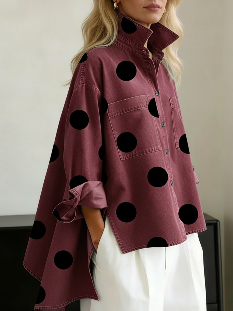 Vittoria - Camicia Oversize a Pois