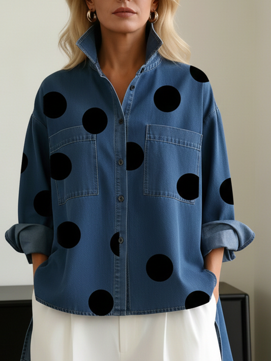 Vittoria - Camicia Oversize a Pois