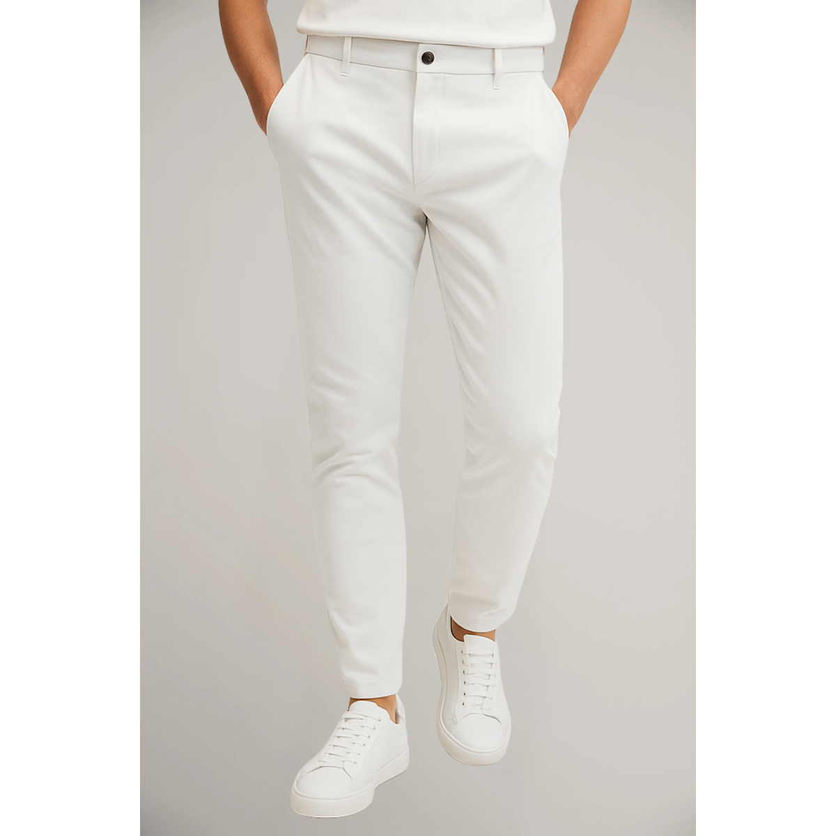 Rodrigo | Pantaloni chinos da uomo con vita media, taglio slim