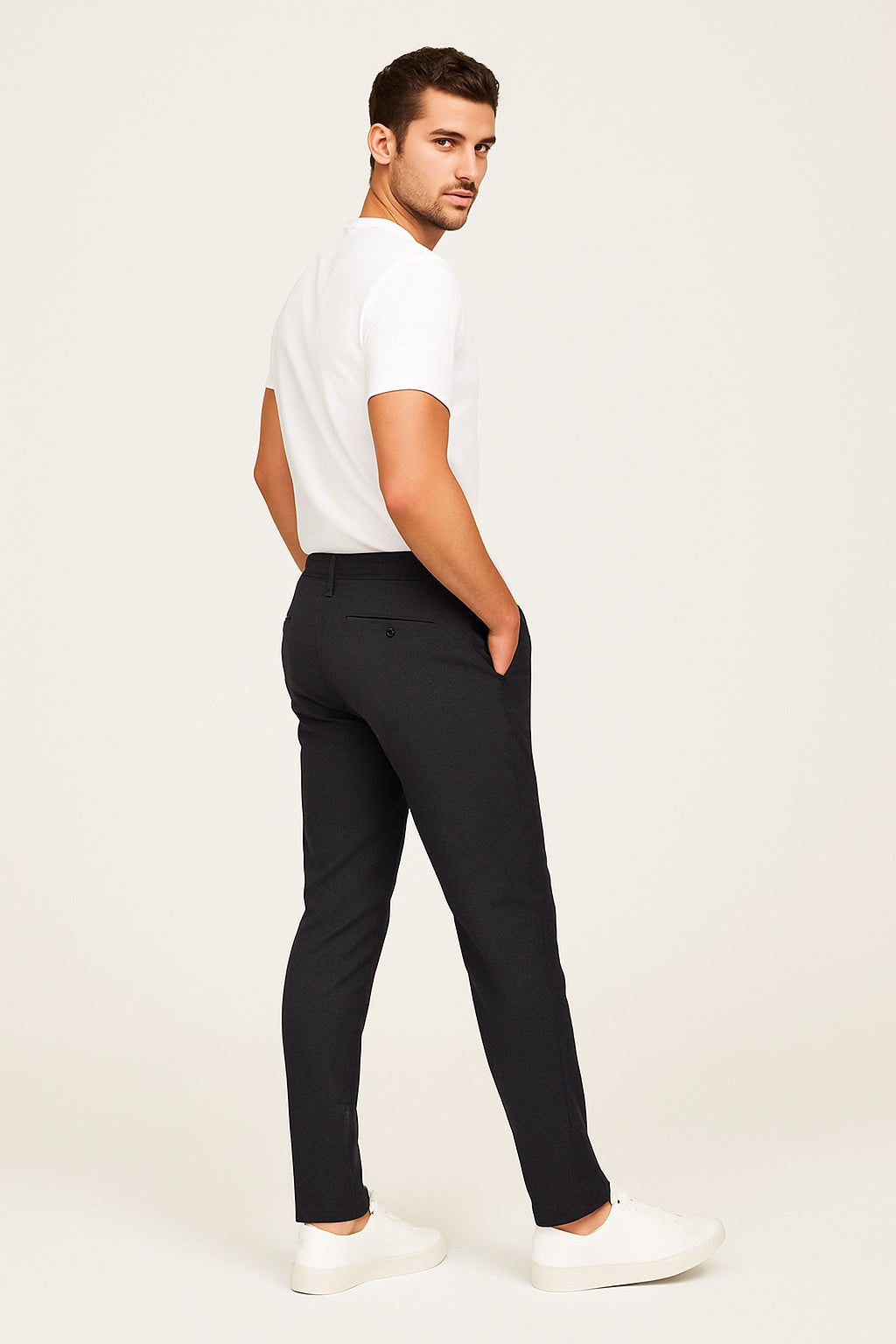 Rodrigo | Pantaloni chinos da uomo con vita media, taglio slim