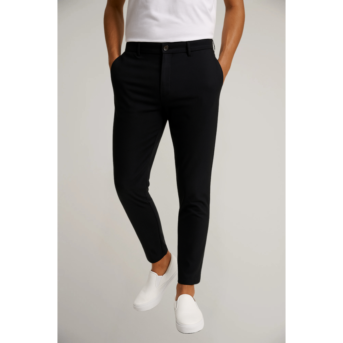 Rodrigo | Pantaloni chinos da uomo con vita media, taglio slim