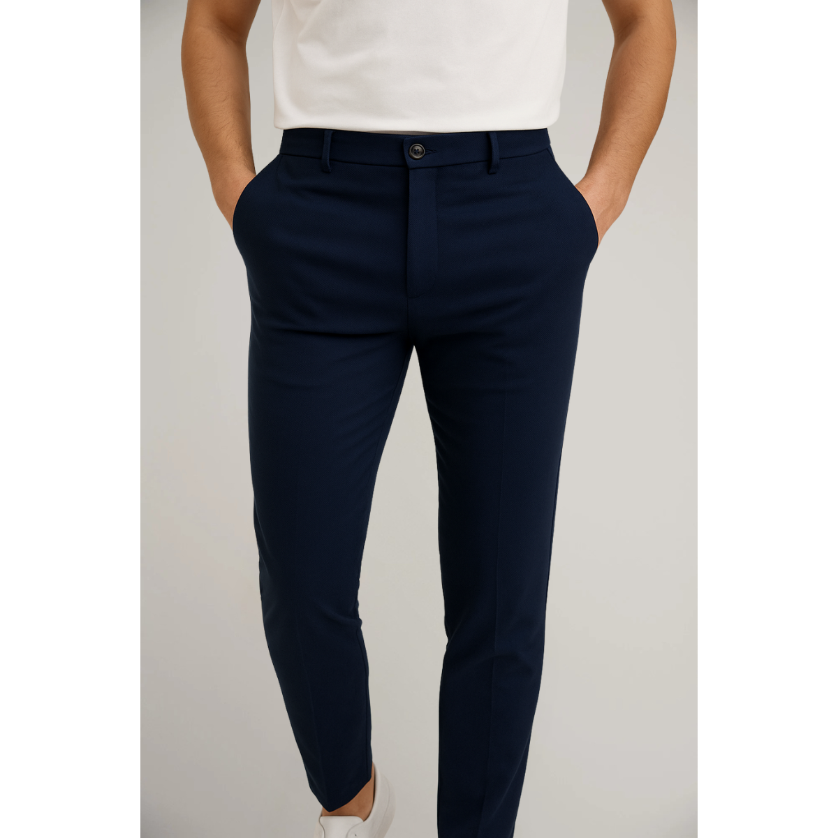 Rodrigo | Pantaloni chinos da uomo con vita media, taglio slim