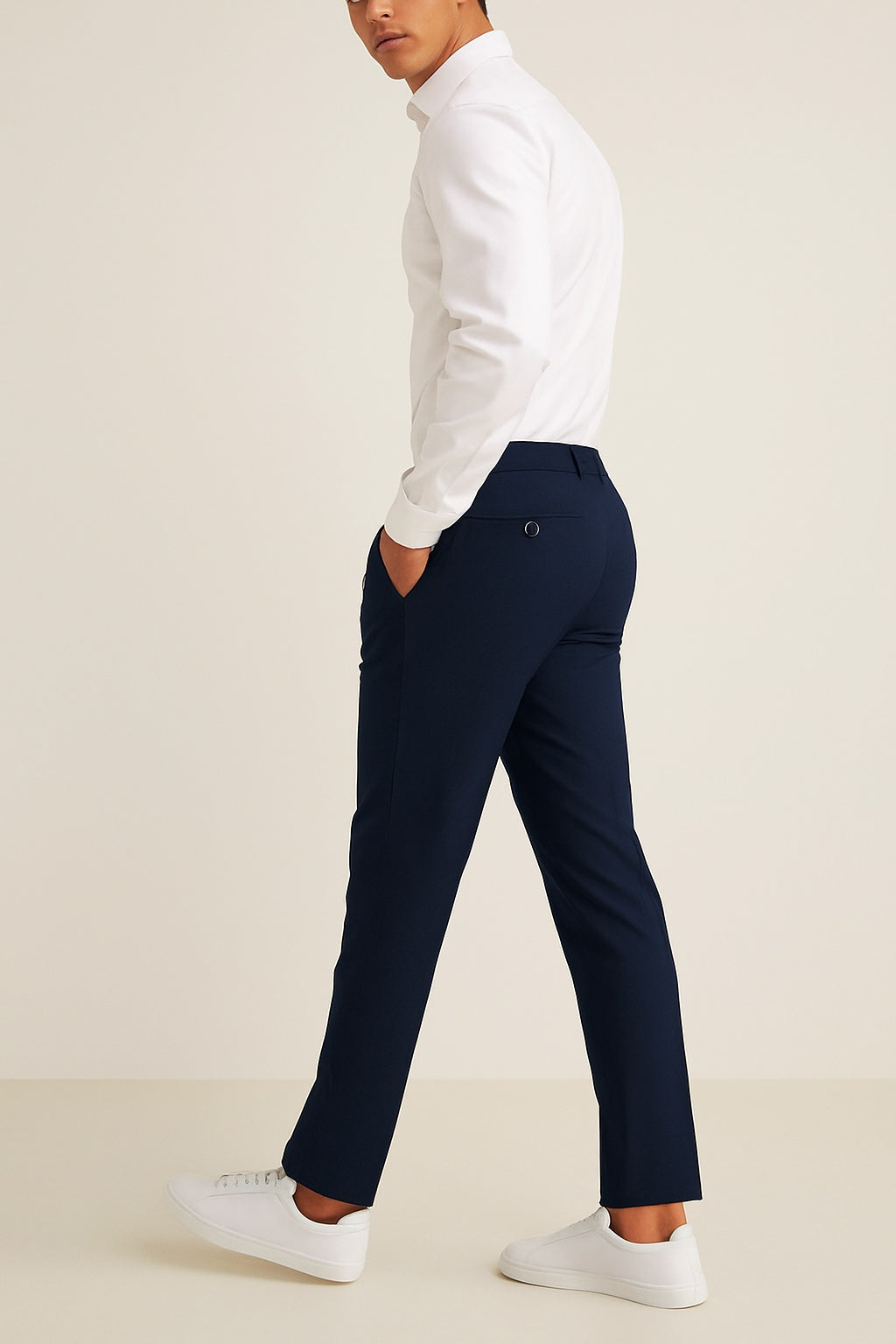 Rodrigo | Pantaloni chinos da uomo con vita media, taglio slim