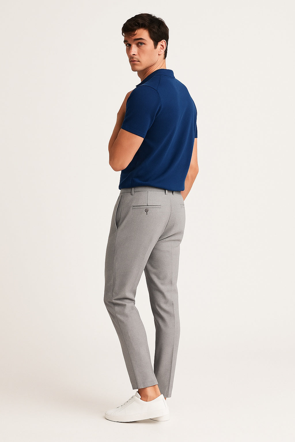 Rodrigo | Pantaloni chinos da uomo con vita media, taglio slim