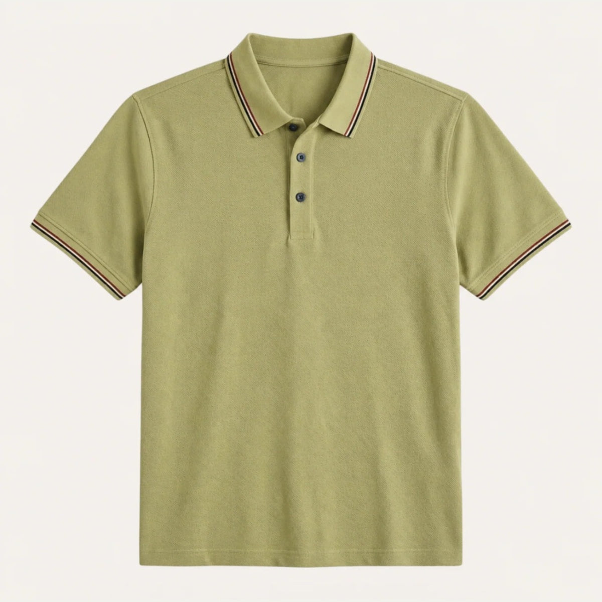 Rubén | Polo in cotone a manica corta da uomo con colletto a righe contrastanti