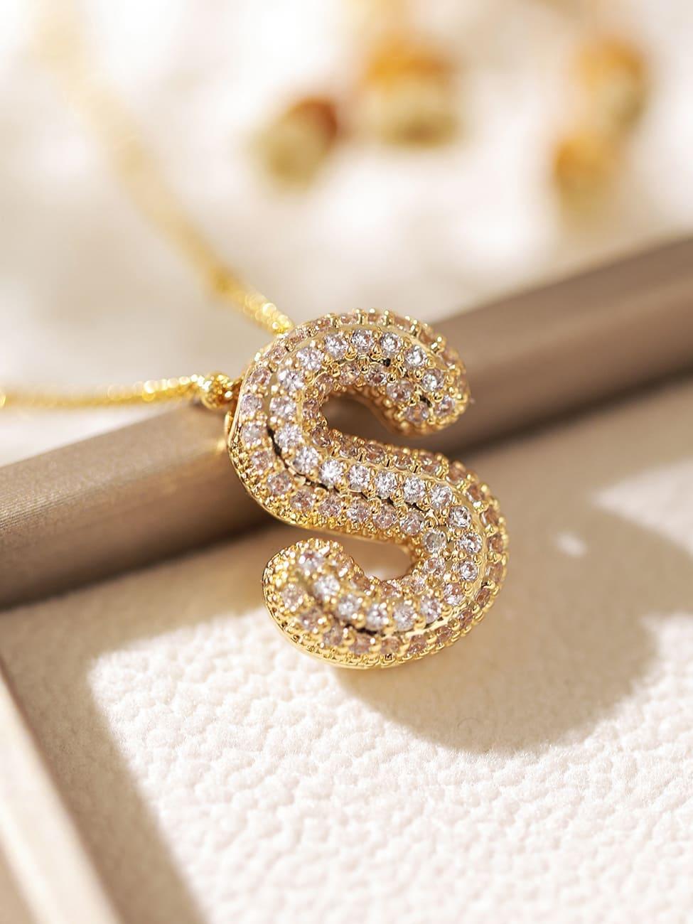 Collana con iniziale a bolle Pavl