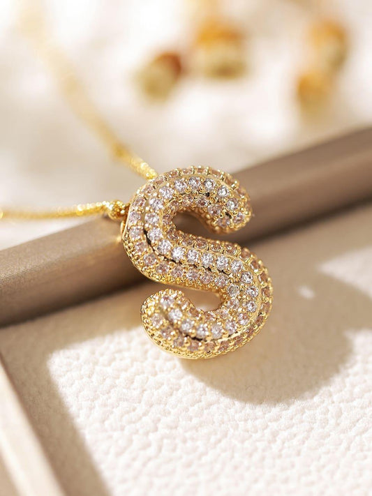 Collana con iniziale a bolle Pavl