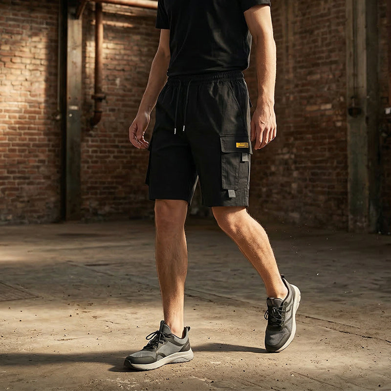 Matias -Shorts cargo casual per uomo con cordino – tasche multifunzionali pratiche, cuciture rinforzate e taglio largo