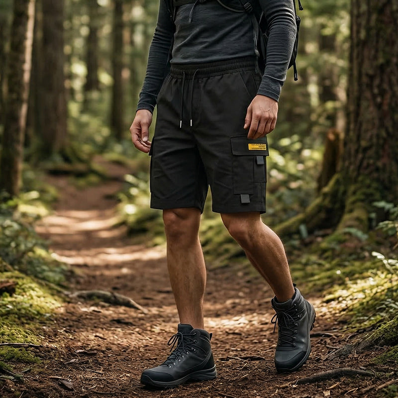 Matias -Shorts cargo casual per uomo con cordino – tasche multifunzionali pratiche, cuciture rinforzate e taglio largo