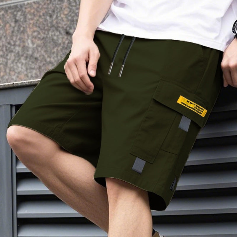 Matias -Shorts cargo casual per uomo con cordino – tasche multifunzionali pratiche, cuciture rinforzate e taglio largo