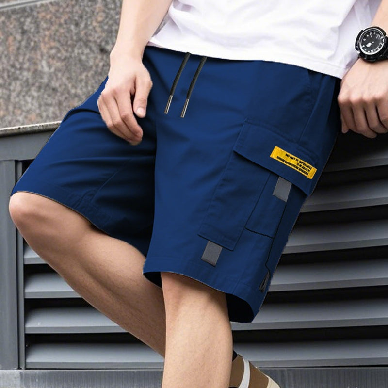 Matias -Shorts cargo casual per uomo con cordino – tasche multifunzionali pratiche, cuciture rinforzate e taglio largo