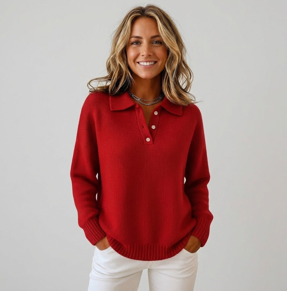 Olivia™ | Maglione in maglia morbida con collo
